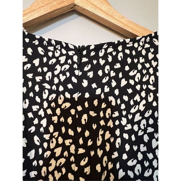 Jodifl Women’s Size Small Romper Black White Animal Print Ruffle Long Sleeve NWT - Picture 6 of 12